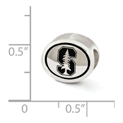 Stanford University Sterling Silver Antiqued Bead – view 5