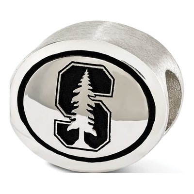 Stanford University Sterling Silver Antiqued Bead
