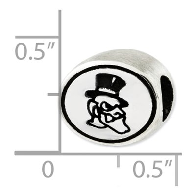 Wake Forest University Sterling Silver Antiqued Bead – view 5