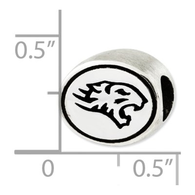 Towson University Sterling Silver Antiqued Bead – view 5