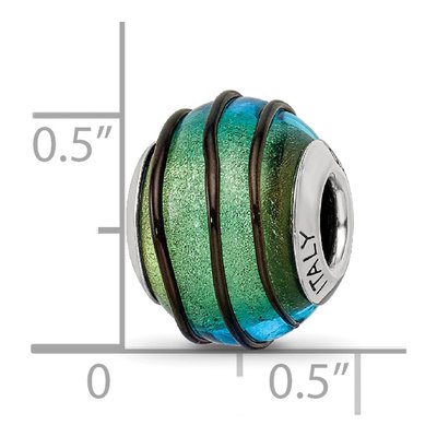 Sterling Silver Murano Glass Bead – view 7