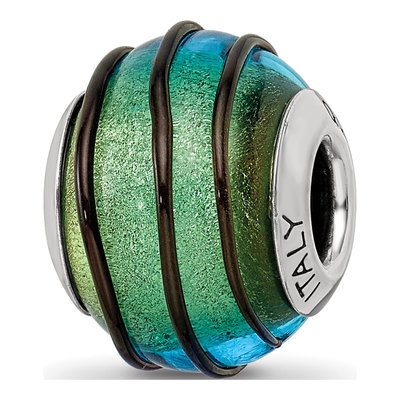 Sterling Silver Murano Glass Bead