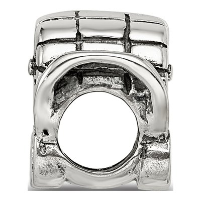 Sterling Silver Baby Carriage Bead – view 4