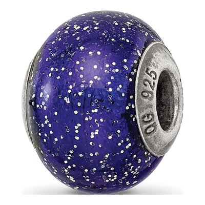 Sterling Silver Murano Glass Bead