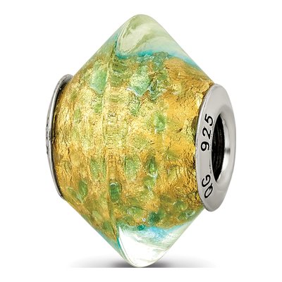 Sterling Silver Murano Glass Bead