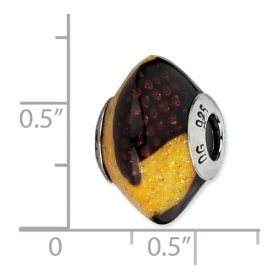 Sterling Silver Brown Glass Bead – view 6