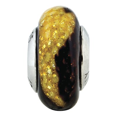 Sterling Silver Brown Glass Bead – view 4