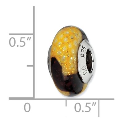 Sterling Silver Brown Glass Bead – view 6