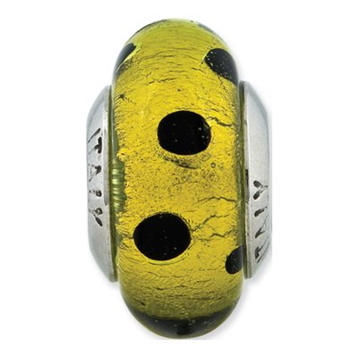 Sterling Silver Murano Glass Lime Green Bead – view 5