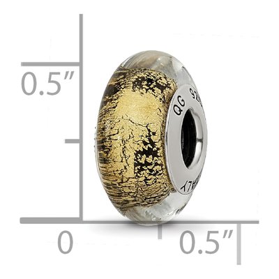 Sterling Silver Black Murano Glass Bead – view 7