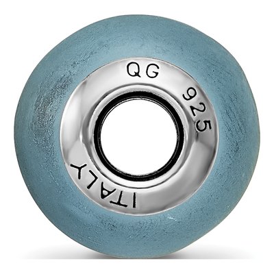 Sterling Silver Light Blue Murano Glass Bead – view 4