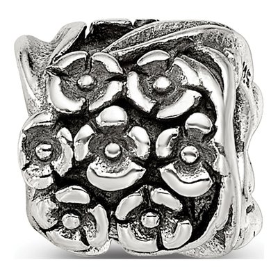 Sterling Silver Floral Bead