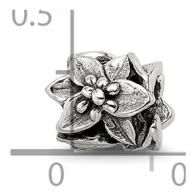 Sterling Silver Plumeria Floral Bead – view 6