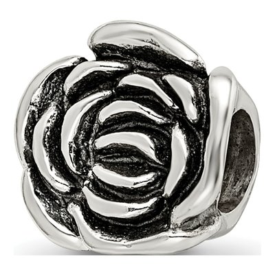 Sterling Silver Floral Bead