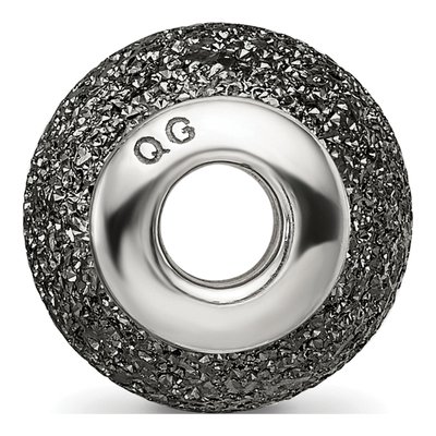 Sterling Silver Grey Laser Cut Bead – view 4