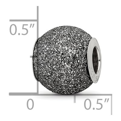 Sterling Silver Grey Laser Cut Bead – view 6
