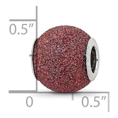 Sterling Silver Purple Laser-Cut Bead – view 6