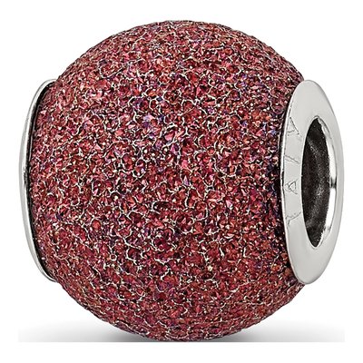 Sterling Silver Purple Laser-Cut Bead