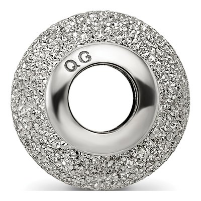 Sterling Silver Laser Cut Grey Bead – view 4