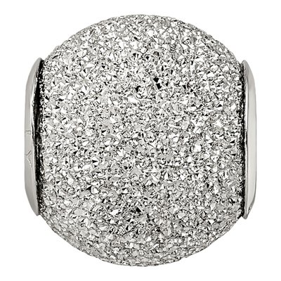 Sterling Silver Laser Cut Grey Bead – view 5