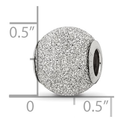 Sterling Silver Laser Cut Grey Bead – view 6