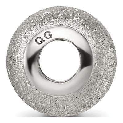 Sterling Silver Grey Laser Cut Bead – view 4