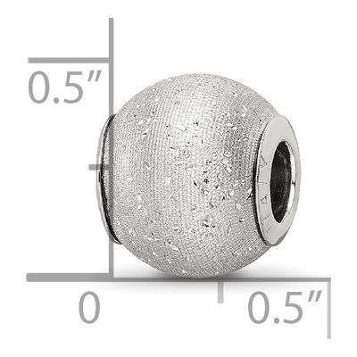 Sterling Silver Grey Laser Cut Bead – view 6