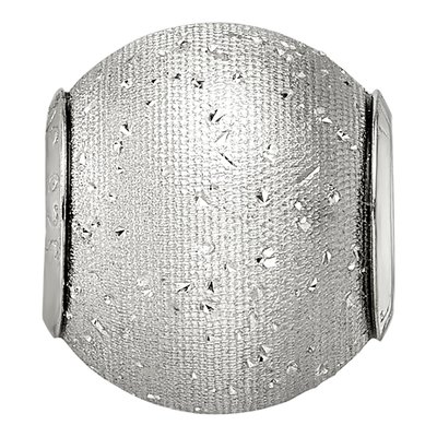 Sterling Silver Grey Laser Cut Bead – view 7