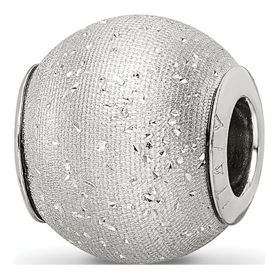 Sterling Silver Grey Laser Cut Bead