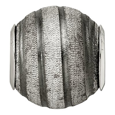 Sterling Silver Grey Laser-Cut Bead – view 5