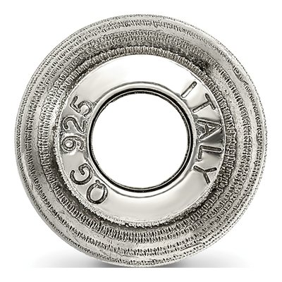 Sterling Silver Grey Laser-Cut Bead – view 4