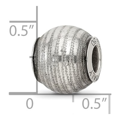 Sterling Silver Grey Laser-Cut Bead – view 6