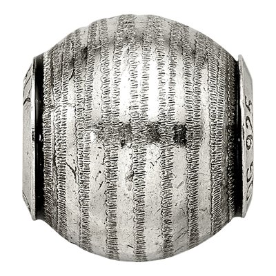 Sterling Silver Grey Laser-Cut Bead – view 7