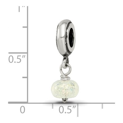 Sterling Silver Dichroic Glass Dangle Bead – view 6