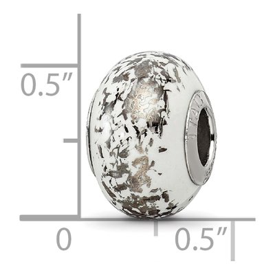 Sterling Silver Ceramic Bead – view 6