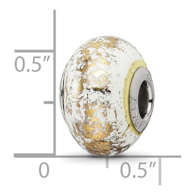 Sterling Silver Ceramic Bead – view 6