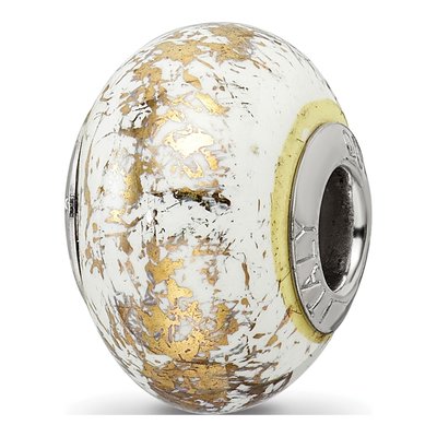 Sterling Silver Ceramic Bead