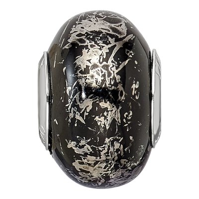 Sterling Silver Black Ceramic Bead – view 7
