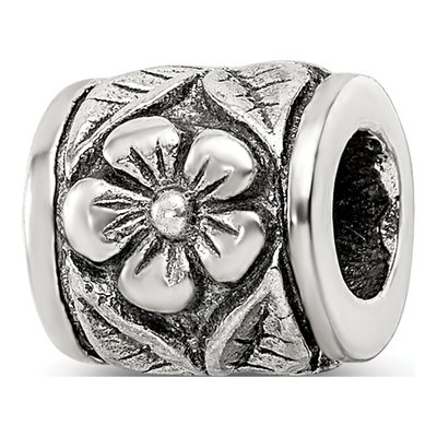 Sterling Silver Floral Bead