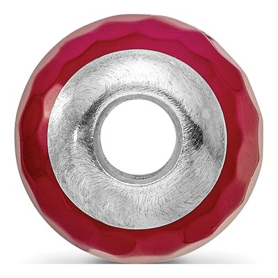 Sterling Silver Agate Fuchsia Cracked Shell Bead – view 4