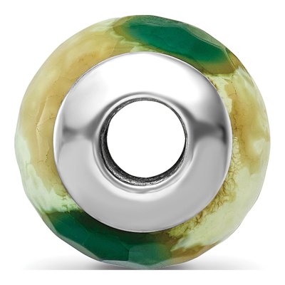Sterling Silver Agate Cracked Shell Bead – view 4