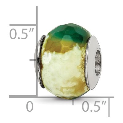 Sterling Silver Agate Cracked Shell Bead – view 6