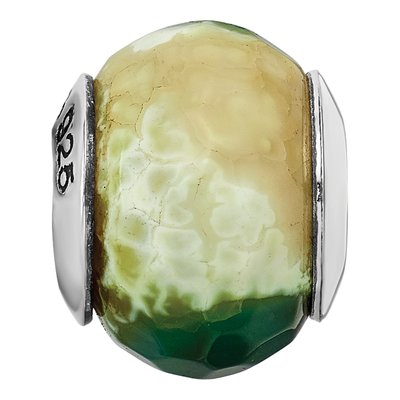 Sterling Silver Agate Cracked Shell Bead – view 7