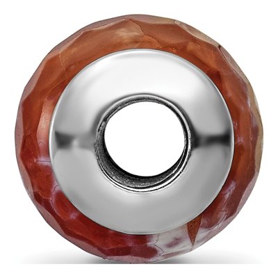 Sterling Silver Agate Cracked Shell Bead – view 4