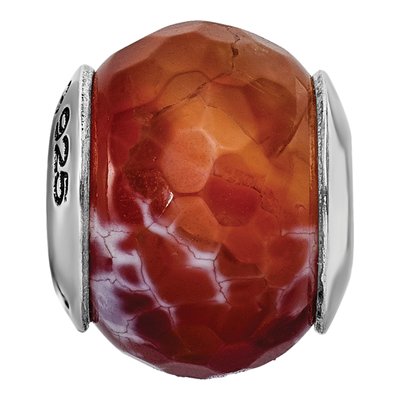 Sterling Silver Agate Cracked Shell Bead – view 6