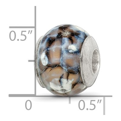 Sterling Silver Agate Cracked Bead – view 6