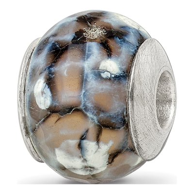 Sterling Silver Agate Cracked Bead