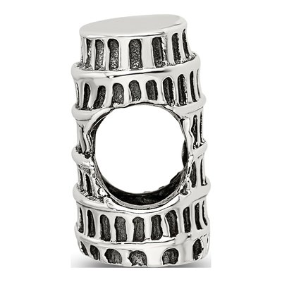 Sterling Silver Leaning Tower of Pisa Bead – view 4
