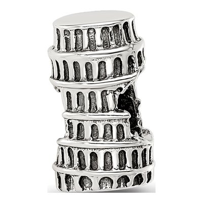 Sterling Silver Leaning Tower of Pisa Bead