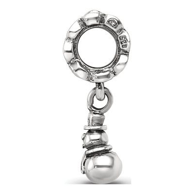 Sterling Silver Snowman Dangle Bead – view 4